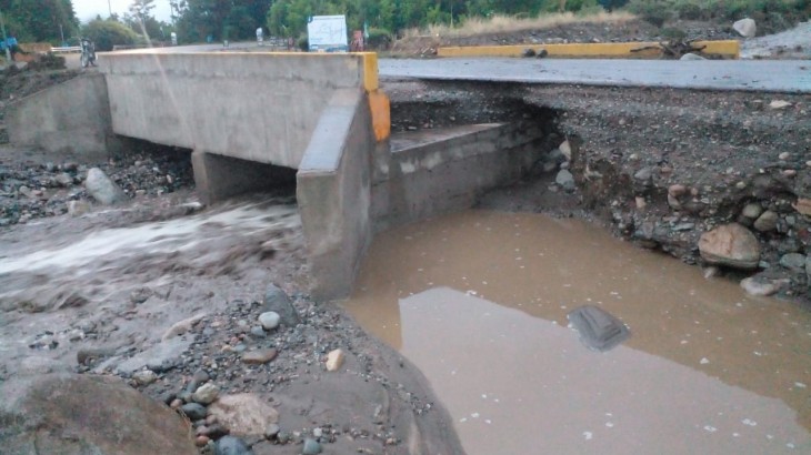 Algunas rutas quedaron intransitables a causa de las fuertes tormentas