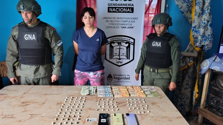 Gendarmería desarticuló una banda narco en San Juan: una detenida y casi 100 dosis de cocaína secuestradas