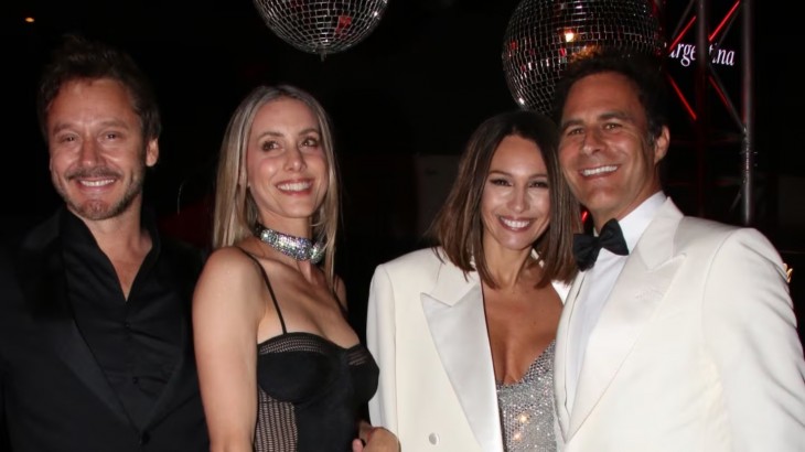 Pampita y Benjamín coincidieron en un evento, acompañados de sus actuales parejas