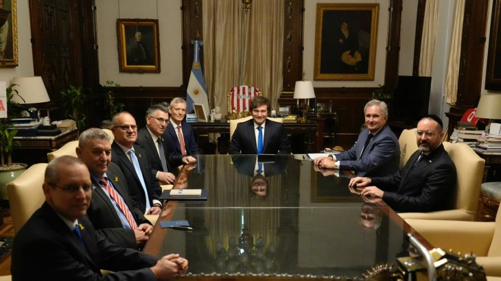 Milei se reunió con Gideon Sa'ar y altos representantes del Estado de Israel