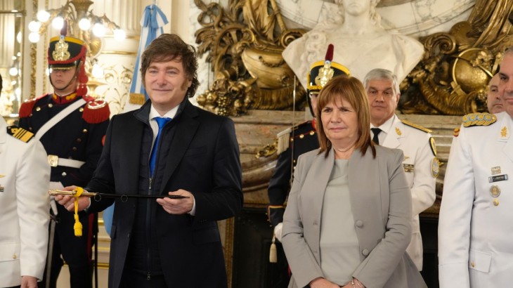 El Presidente encabezó la ceremonia de ascenso de oficiales de las Fuerzas de Seguridad