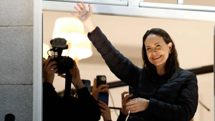 Así reapareció María Corina Machado en Oslo