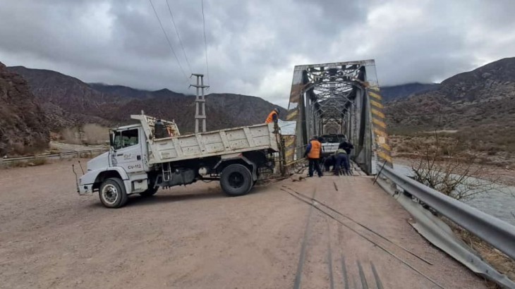 Potrerillos: Por obras de mantenimiento estará cortado el puente Anderson