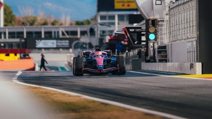 Colapinto marcó el segundo mejor tiempo en un entrenamiento en el circuito de Barcelona