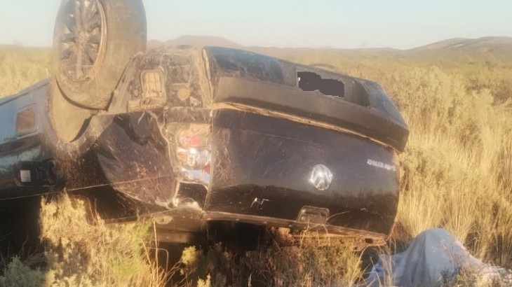 Violento vuelco sobre Ruta 144