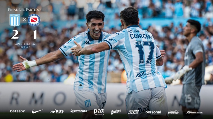 Racing se sacó la mufa: venció a Argentinos y logró su primer triunfo en el Apertura