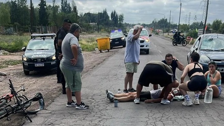 Cayó de su bicicleta y fue atropellado en la Ruta 82 camino a Cacheuta