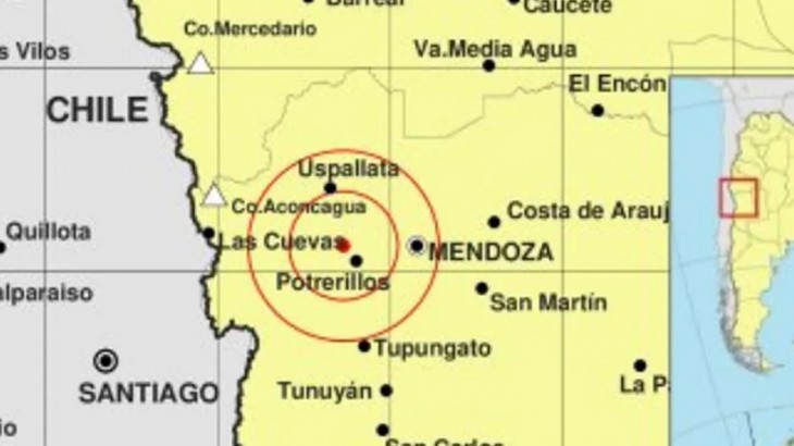 Tembló con epicentro en Mendoza