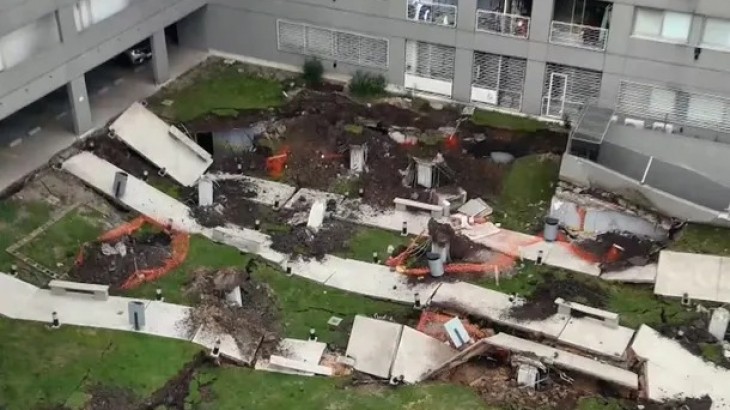 Derrumbe en un complejo de viviendas: 300 familias afectadas