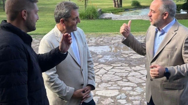 Stevanato recibió a Sergio Massa en Maipú durante la Vendimia