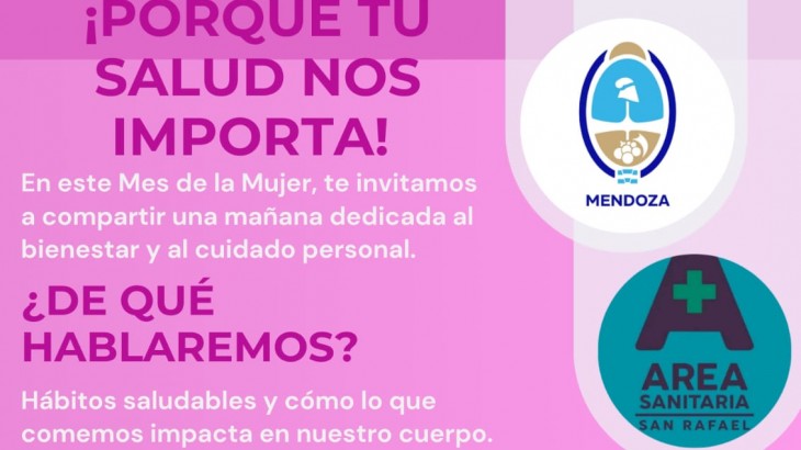 Invitan a una jornada de salud y nutrición en San Rafael por el Mes de la Mujer