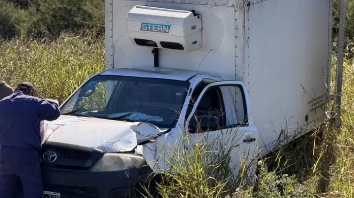 Volcó una camioneta en el Acceso Este