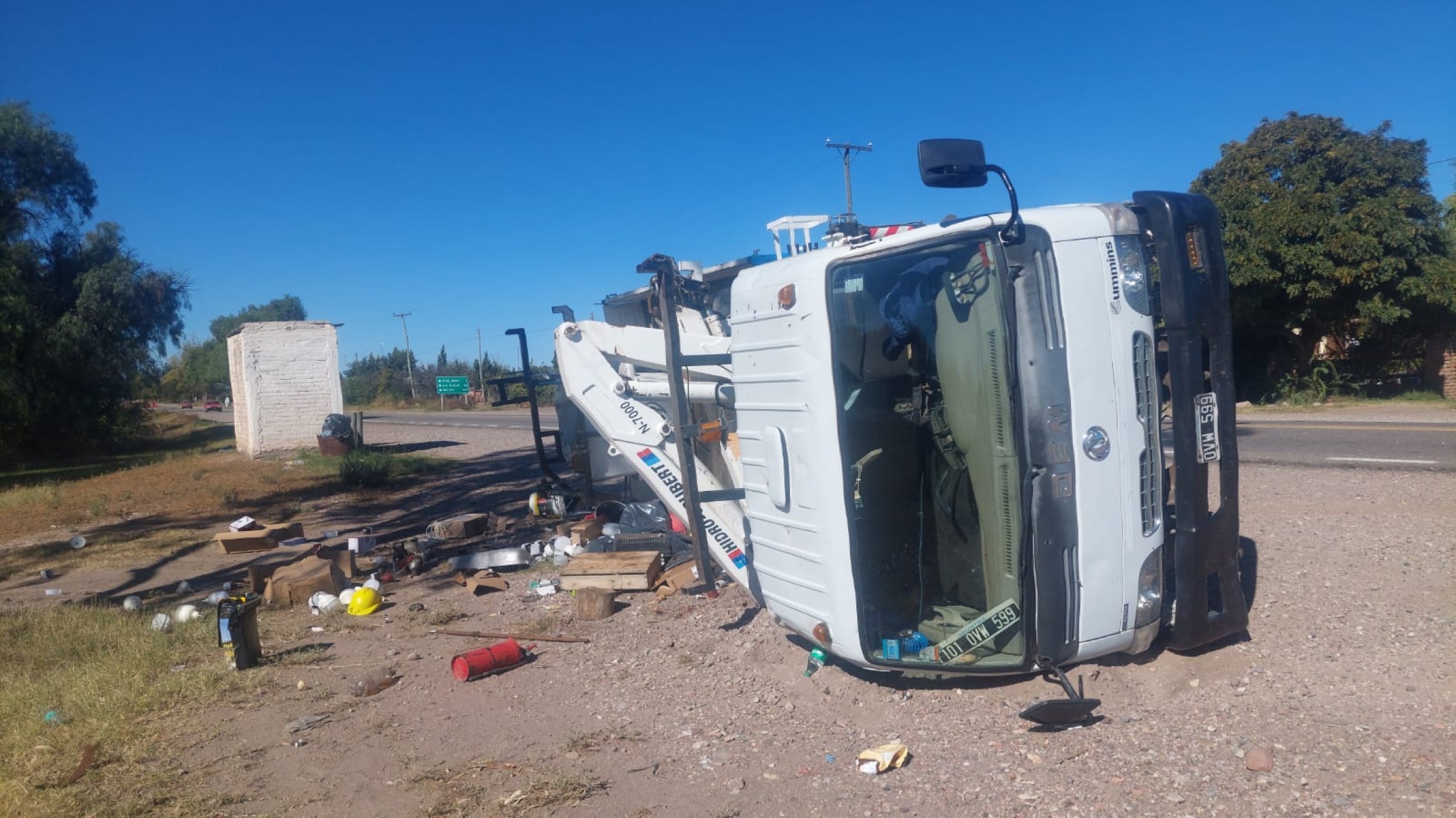 El vuelco de un camión en San Rafael dejó un herido