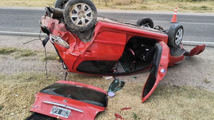 Una joven resultó herida tras volcar en San Rafael