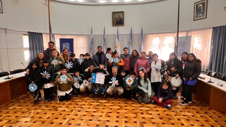 El Concejo Deliberante de San Rafael recibió a alumnos de la Escuela Iris en el Día de la Escarapela
